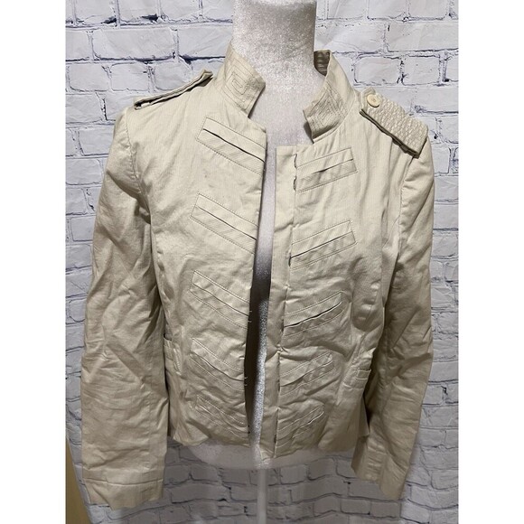 BCBGeneration Khaki Utility Jacket Cotton Women Size Medium - Picture 1 of 10